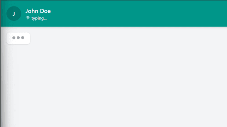 Typing indicator on chat application made using WebSockets
